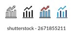 Impact Chart Icon Set Multiple Style Collection