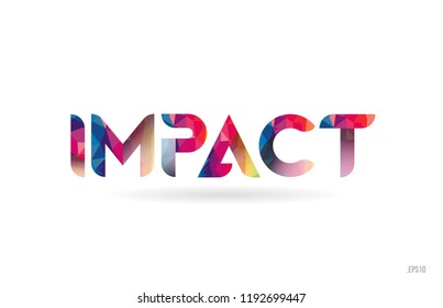 impact colored rainbow word text suitable for card, brochure or typography logo design
