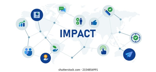 Impact concept of investment cost and effort that bring result goodness check mark target 