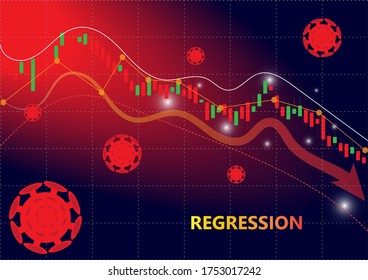 Impact of the coronavirus COVID-19 on the economy. vector background