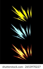 Impacto atingiu colorido efeito de desenhos animados conjunto de vetor
