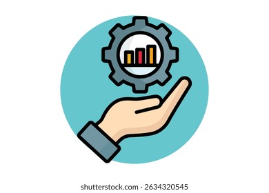ícone Impacto. ícone de contorno colorido estilo. ícone relacionado à identidade visual. elementos de negócios ilustração de vetor