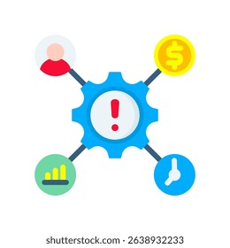 Impact Icon Flat Vector Illustration