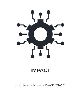 Estilo de glifo de icono de impacto. Ilustración vectorial Para El Diseño gráfico