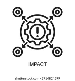 Ícone de impacto - ilustração de vetor de linha