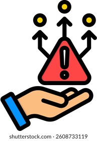 Impact Icon Lineal Color Vector Illustration