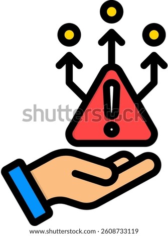 Impact Icon Lineal Color Vector Illustration