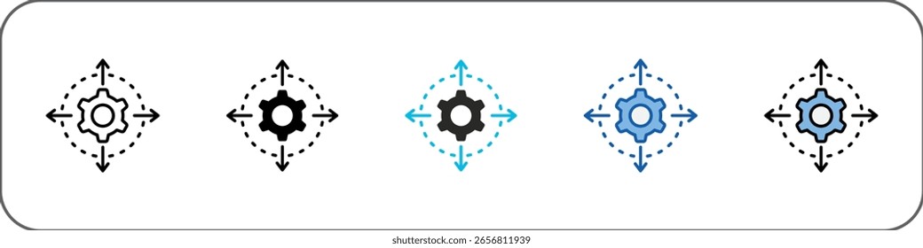 Ilustración multiestilo de paquete de iconos de impacto