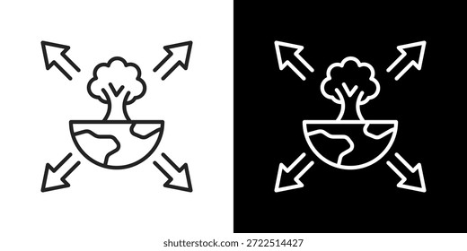 Impact Icon Set. Clean Line Design With Light And Dark Versions For Versatile Use