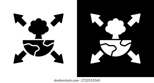Impact Icon Set. Clean Line Design With Light And Dark Versions For Versatile Use