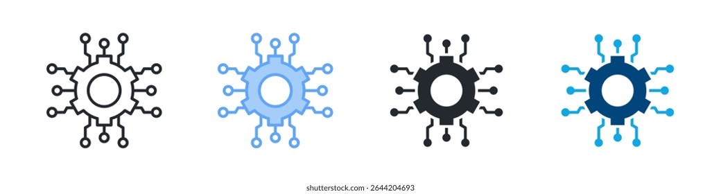 Impact Icon Set Multiple Style. Design In Outline, Blue, Glyph, Dual Tone