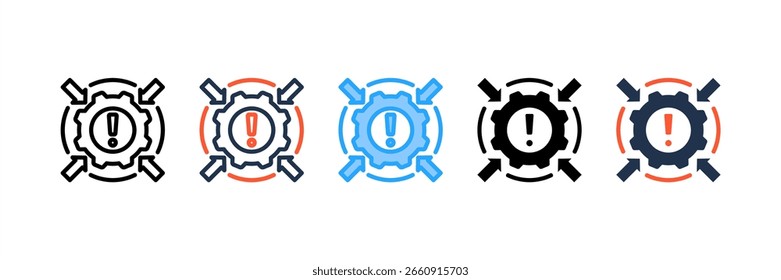 Conjunto de iconos de impacto colección de estilos múltiples