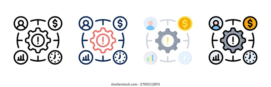 Ícone de impacto define várias coleções de estilos