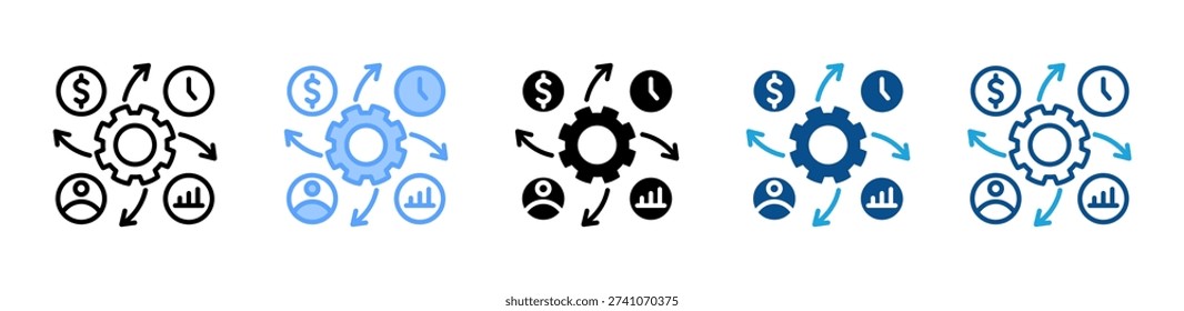 Impact icon set multiple style collection