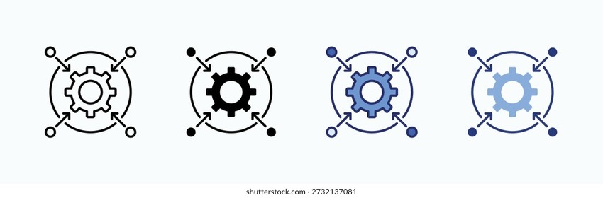Impact Icon Sheet Coleção de Estilo Múltiplo Vetor Isolado