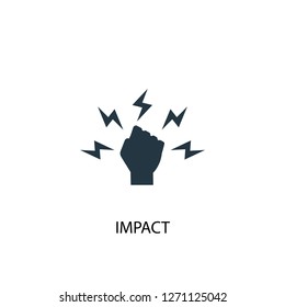 impact icon. Simple element illustration. impact concept symbol design. Can be used for web and mobile.