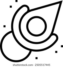 icono de impacto. Diseño de estilo lineal delgado aislado sobre fondo blanco
