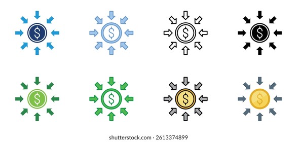 Impact Icons Set Vector Multiple Style Collection
