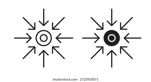 Iconos de impacto. Icono lineal de Vector aislado sobre fondo blanco.