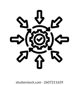 Impact Line Vector Illustration On White Background.