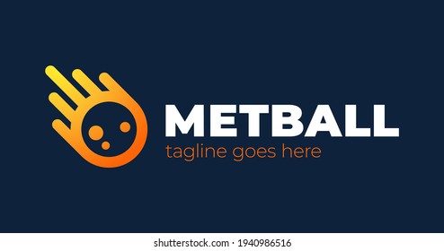 impact meteor logo with tail vector icon illustration. meteor logo vector template design