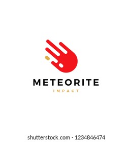 impact meteor logo vector icon illustration