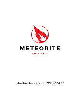 Impact Meteor Logo Vector Icon Illustration