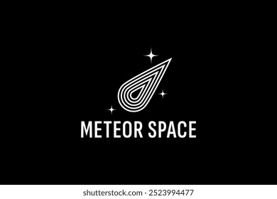 Ilustración de icono de Vector de logotipo de meteoro de impacto