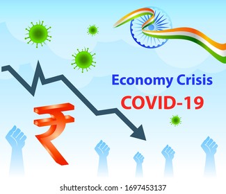 Impact on Indian Economy of CoronaVirus. India will fight against Covid-19 social media post. Economy Crisis due to 2019-nCoV.