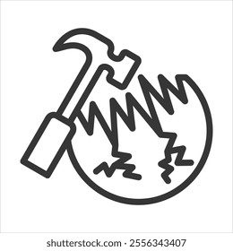 Impact Outline Icon Vector Illustration
