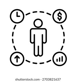 Ilustración vectorial de iconos de contorno de impacto