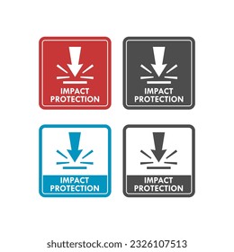 Impact protection design logo template illustration