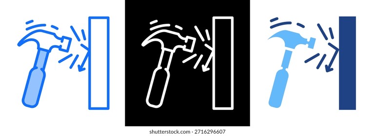 Icono de protección contra impactos Ilustración vectorial triplestyle