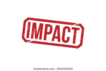 Impact Red Rubber Stamp vector design.