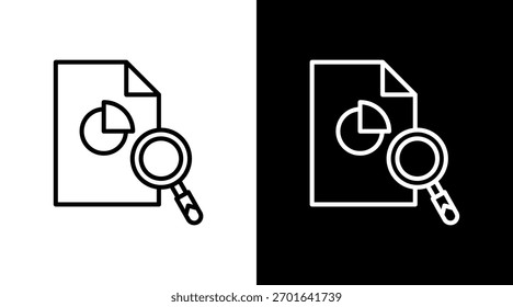Design do Conjunto de Ícones Brancos do Relatório de Impacto