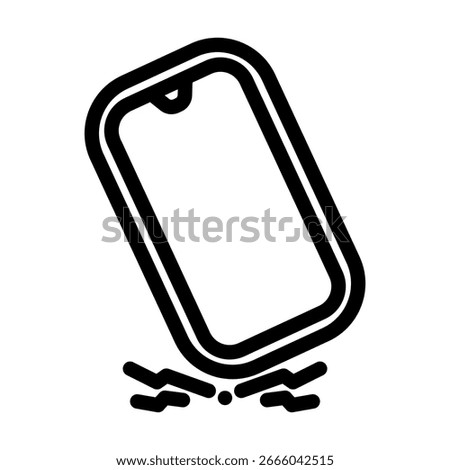 impact resistant casing line icon vector. impact resistant casing sign. isolated contour symbol black illustration
