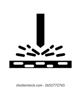 ícone de glifo resistente a impactos vetor. sinal resistente a impactos. ilustração de símbolo isolado