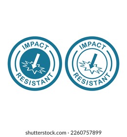 Impact resistant logo badge vector