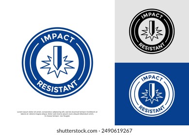 Impact resistant vector logo template. This design use for product label.