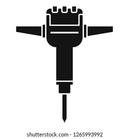 Impact rock drill icon. Simple illustration of impact rock drill vector icon for web design isolated on white background