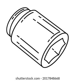 Impact Sockets is Part of Mechanical Equipment Device Hand Drawn Vector Icon Set.