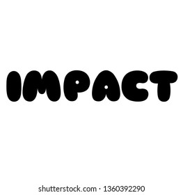 IMPACT stamp on white