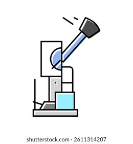 impact testing materials engineering color icon vector. impact testing materials engineering sign. isolated symbol illustration