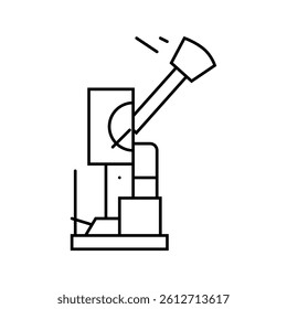 impact testing materials engineering line icon vector. impact testing materials engineering sign. isolated contour symbol black illustration