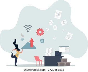 Impacto de la transformación y el almacenamiento digital de archivos de papel. Vida y empleo de las personas.