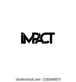 impact typography letter monogram logo design