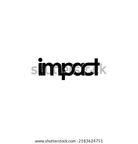 impact typography letter monogram logo design