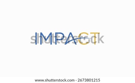 impact typography logo design template illustration element