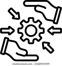 Impact Vector Lineal Icon On White Background.