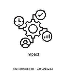 Impact Vector Outline Icon Design illustration. Assessment Symbol on White background EPS 10 File
